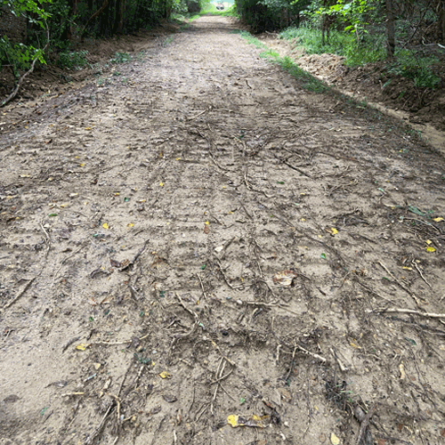 photo of farm road clearing project