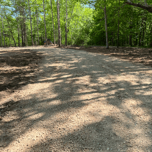 newly graveled construction road
