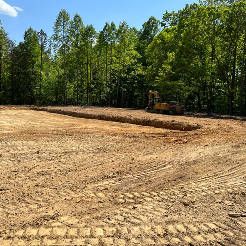 photo of graded pad site